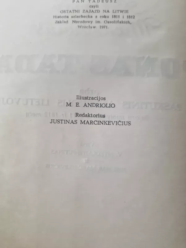 Ponas Tadas - Adomas Mickevičius, knyga 5