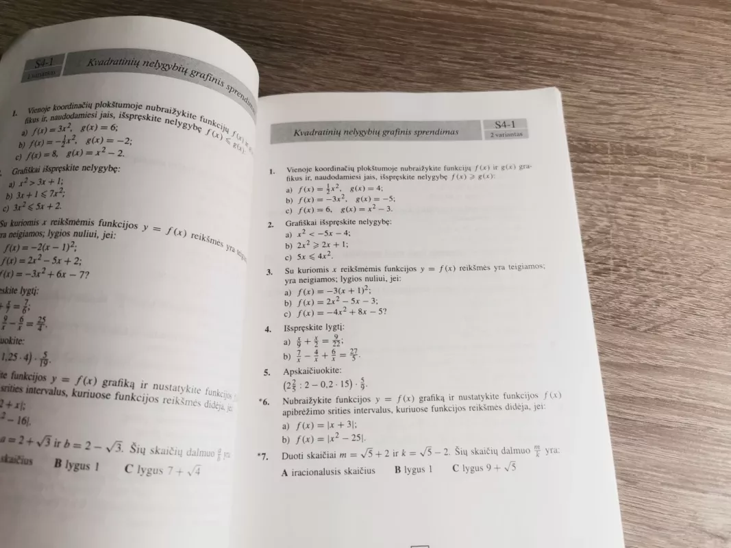 Matematika 10. Savarankiški ir kontroliniai darbai - Kornelija Intienė, knyga 6
