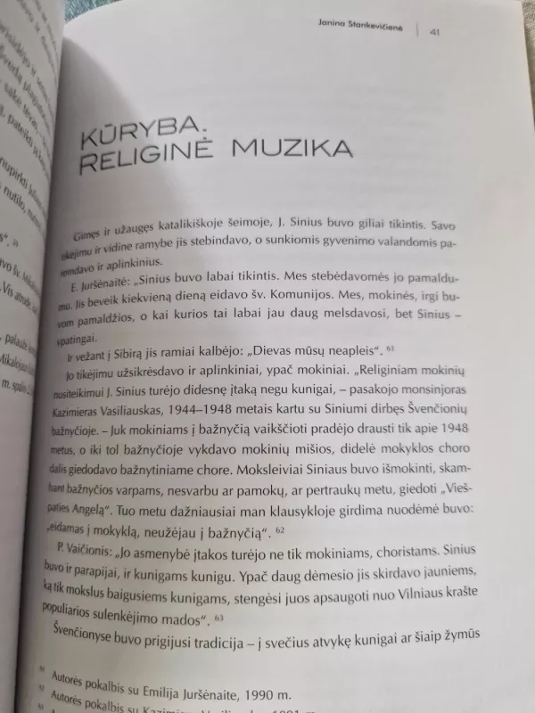 Julius Sinius Vilniaus krašto muzikas - Janina Stankevičienė, knyga 6