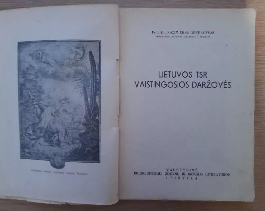 Lietuvos TSR vaistingosios daržovės - K. Grybauskas, knyga 3
