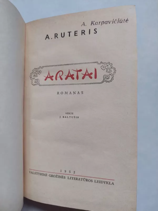 ARATAI - Ruteris A., knyga 3