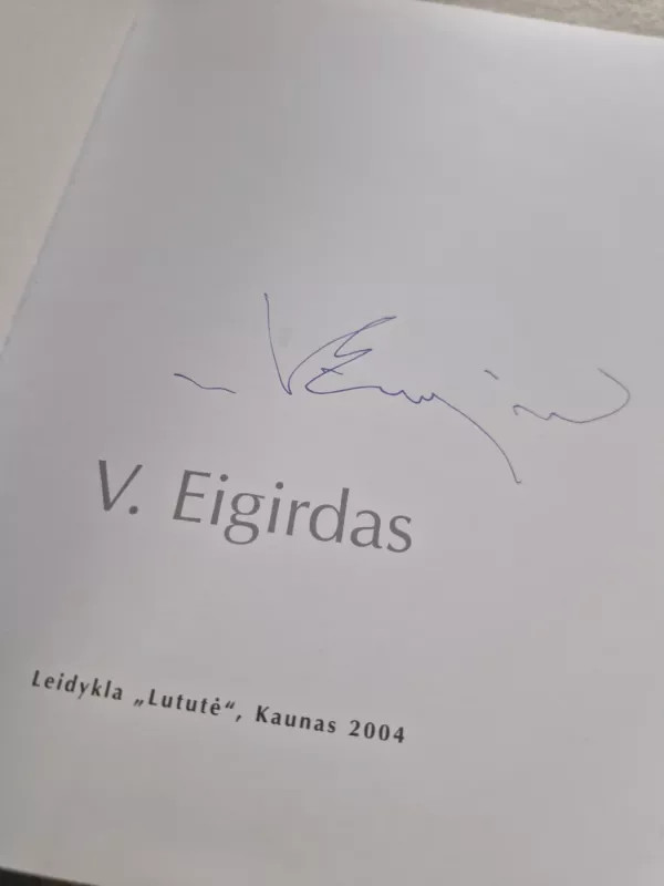 V. Eigirdas - V. Eigirdas, knyga 3