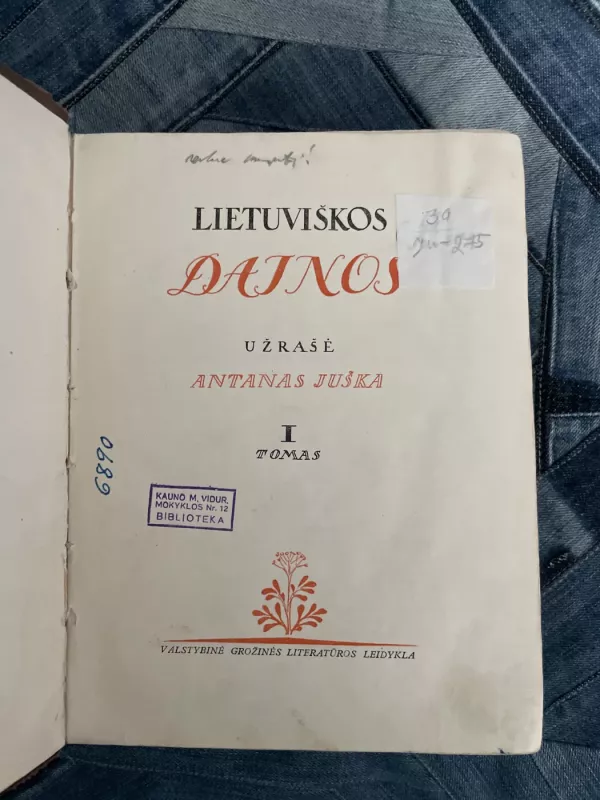 Lietuviškos dainos (I tomas) - Antanas Juška, knyga 3