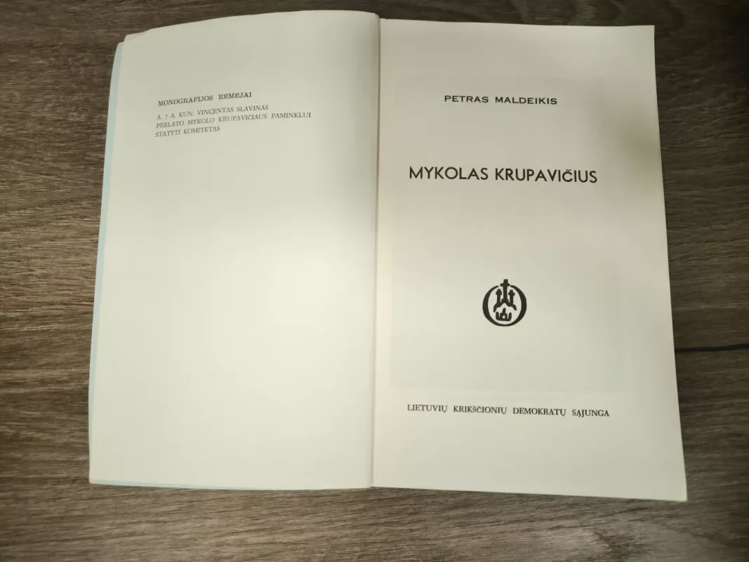 Mykolas Krupavičius - Petras Maldeikis, knyga