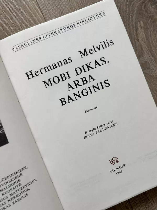 Mobi Dikas, arba Banginis - Hermanas Melvilis, knyga 4