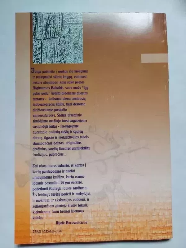 Lietuviu etnines kulturos bruozai - Nijolė Borusevičienė, knyga 5