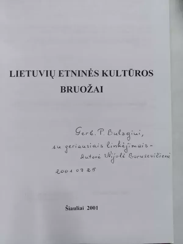 Lietuviu etnines kulturos bruozai - Nijolė Borusevičienė, knyga 6