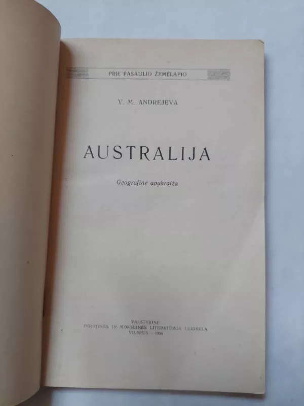 Australija - V.M. Andrejeva, knyga 3