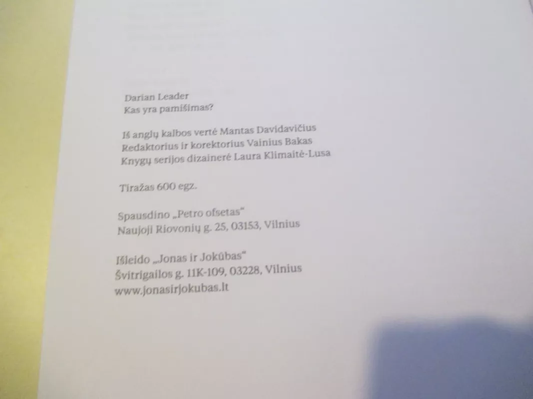 Kas yra pamišimas? - Darian Leader, knyga 4