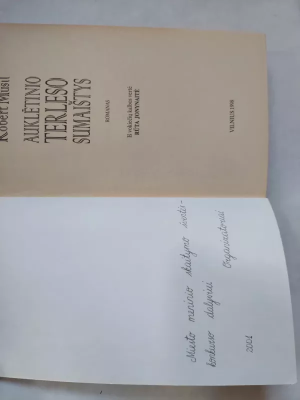 Auklėtinio Terleso sumaištys - Robert Musil, knyga 3