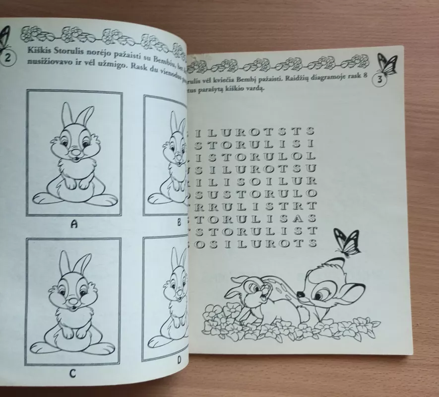 Bembis: galvosūkiai, labirintai, kryžiažodžiai - Walt Disney, knyga 4
