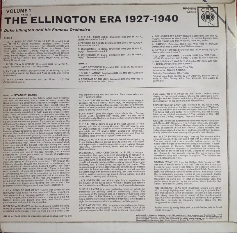 Duke Ellington And His Famous Orchestra* - The Ellington Era 1927-1940: Volume One, Part Three - Duke Ellington And His Famous Orchestra*, plokštelė 3