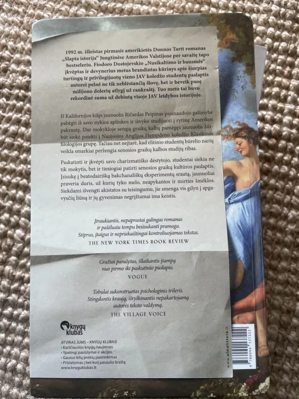 Slapta istorija - Donna Tartt, knyga 3