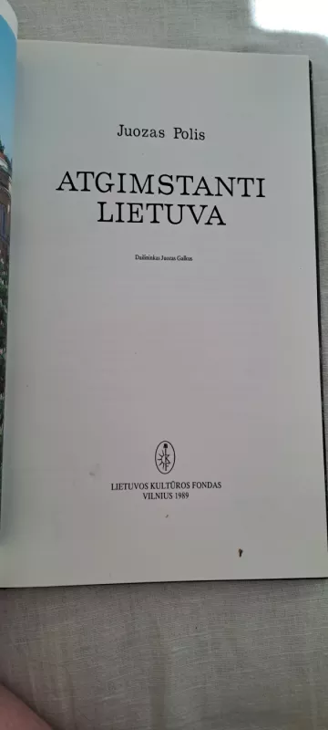 Atgimstanti Lietuva - Juozas Polis, knyga 2