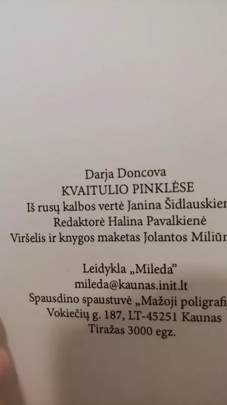 Kvaitulio pinklės - Darja Doncova, knyga 6