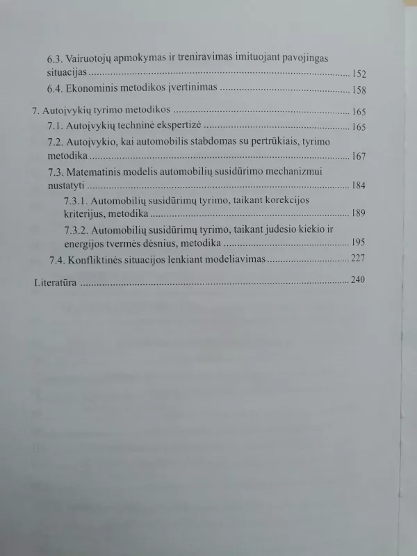 Autoįvykių analizė ir modeliavimas - O. Lukoševičienė, knyga 5