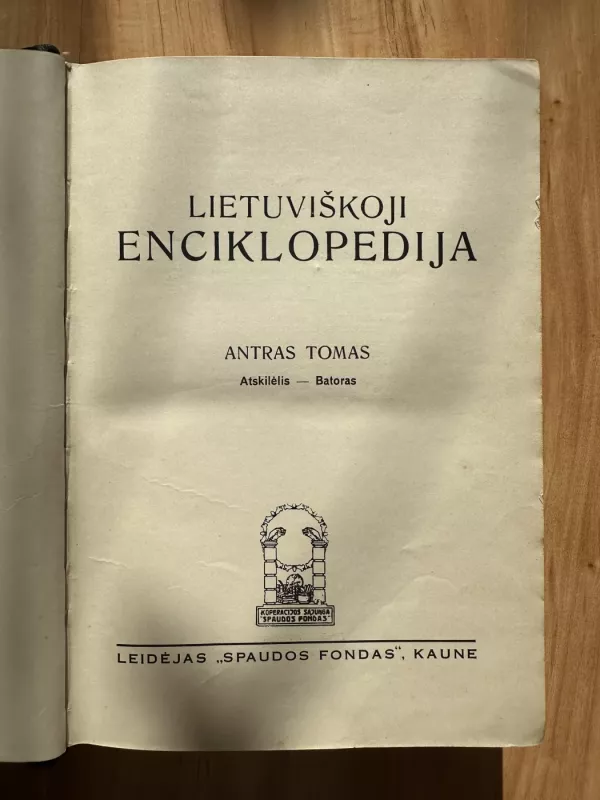 Lietuviškoji enciklopedija (2 tomas) - Vaclovas Biržiška, knyga 5