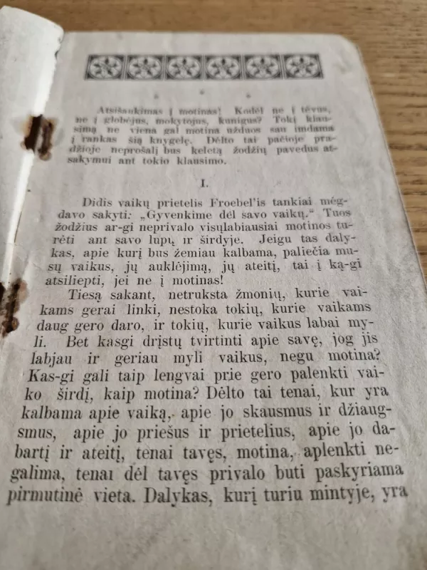 ATSIŠAUKIMAS Į MOTINAS SVARBIAME DALYKE - Kun. Kazimieras Marma, knyga 3