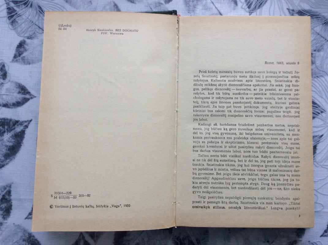 Be dogmos - Henrikas Senkevičius, knyga 3