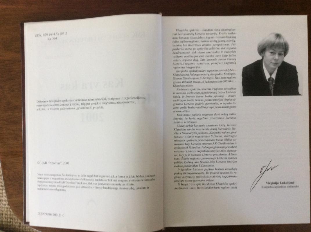 Kas yra kas Klaipėdos apskrityje 2001 - Autorių Kolektyvas, knyga 3