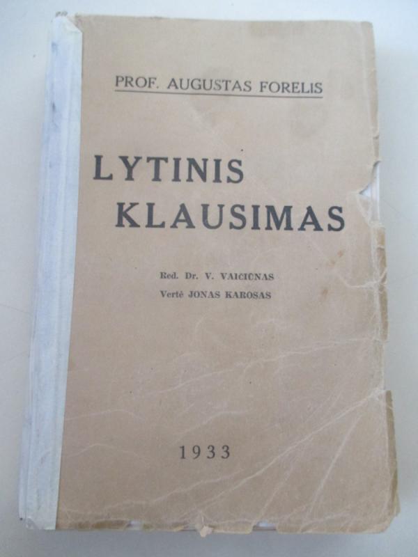 Lytinis klausimas - Augustas Forelis, knyga 3