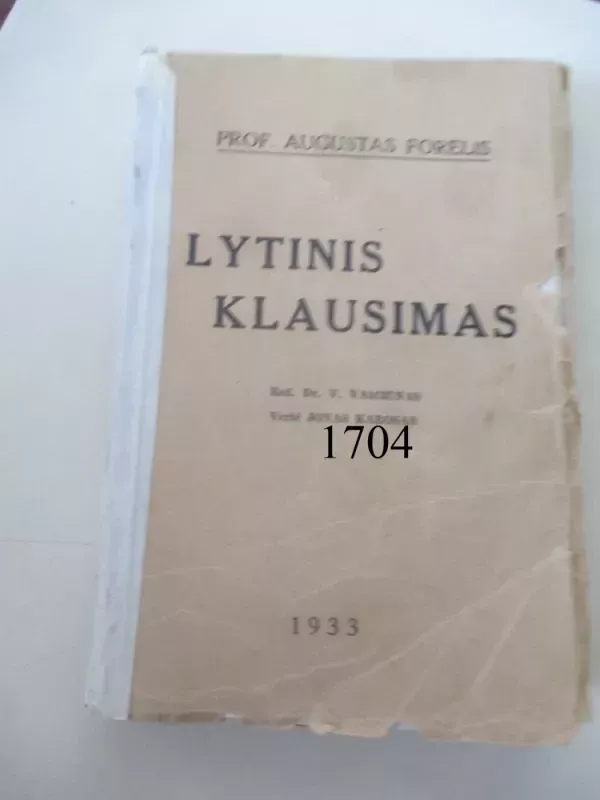 Lytinis klausimas - Augustas Forelis, knyga 2