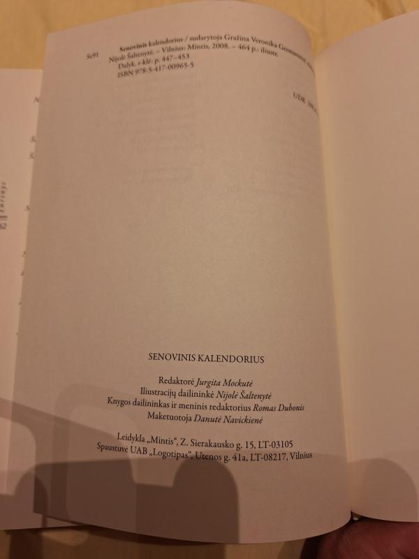 Senovinis kalendorius - Autorių Kolektyvas, knyga 5