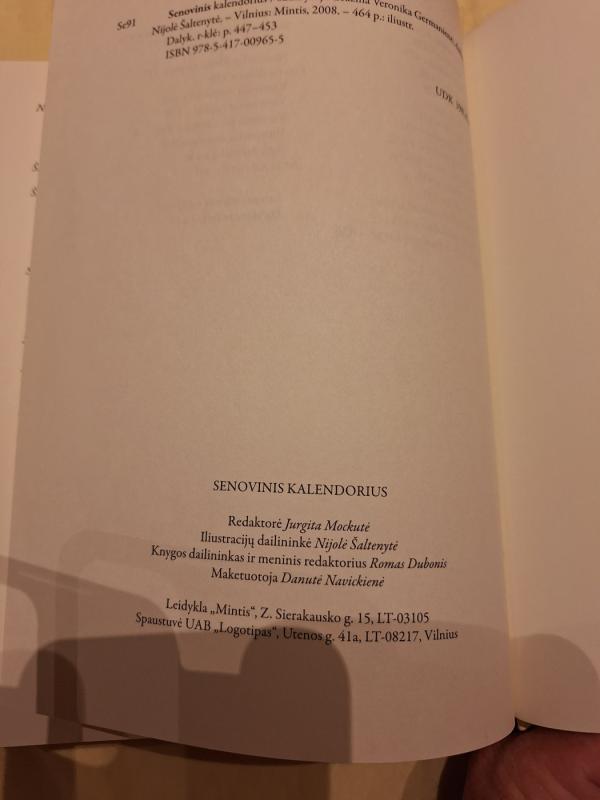 Senovinis kalendorius - Autorių Kolektyvas, knyga 4