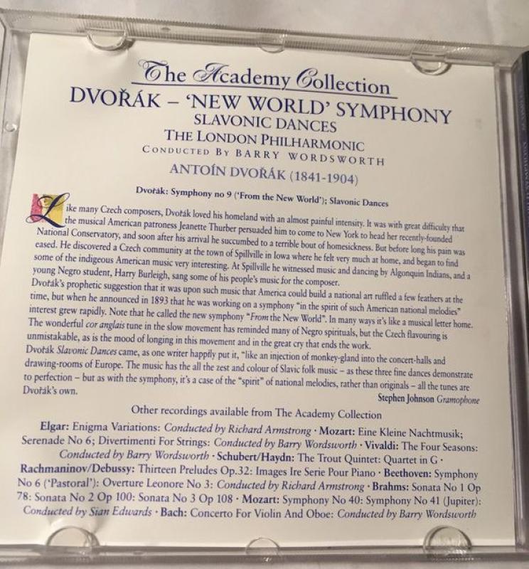 'New world' symphony.  Slavonic dances - Antonín Dvořák, plokštelė 3