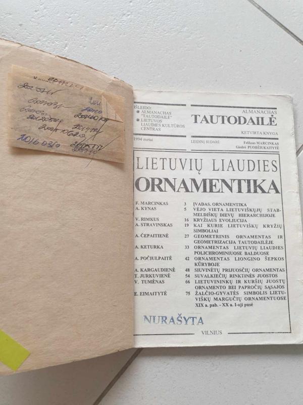 Lietuvių liaudies ornamentika - Feliksas Marcinkas, knyga 3