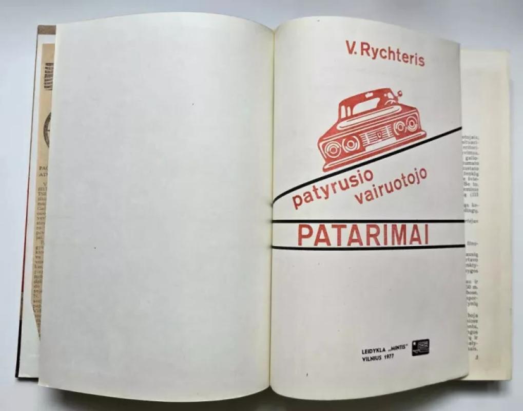 Patyrusio vairuotojo patarimai - V. Rychteris, knyga 3