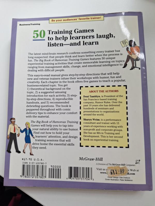 The big book of humorous training games - Doni Tamblyn & Sharyn Weiss, knyga 3