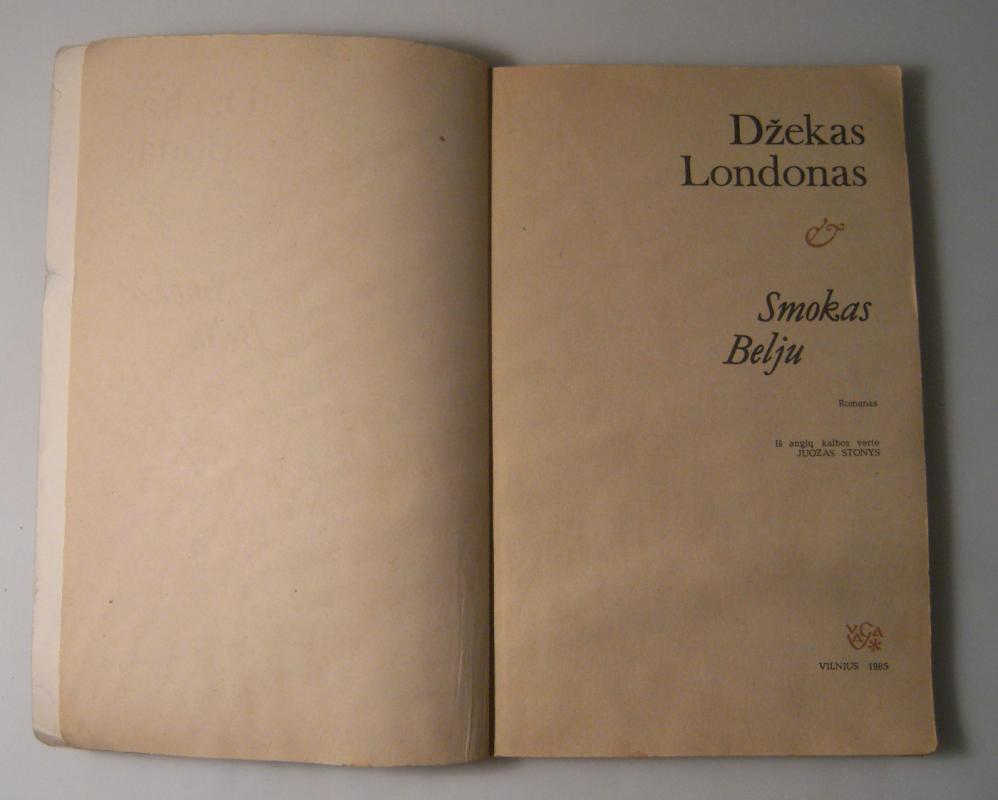 Smokas Belju - Džekas Londonas, knyga 6