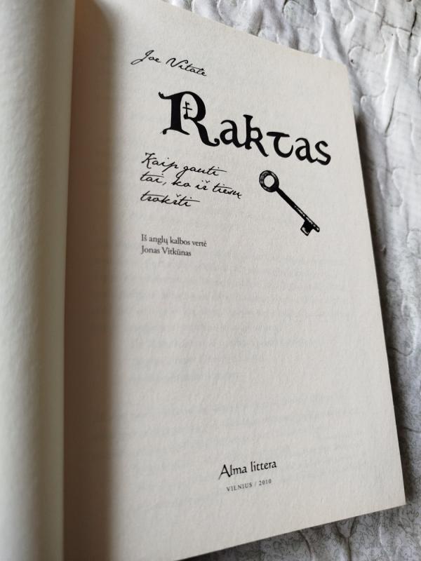 Raktas - Joe Vitale, knyga 3