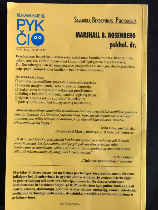 Bendraukime be pykčio: nuoširdus kalbėjimas - Marshall B. Rosenberg, knyga 4
