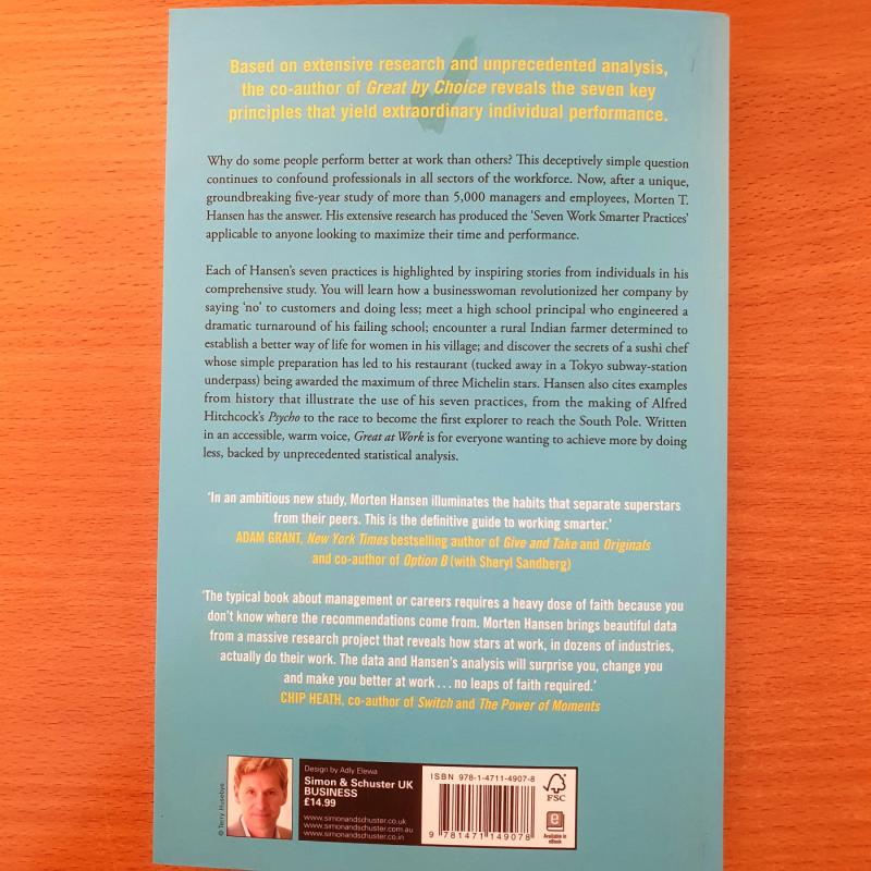 Great At Work - Morten T. Hansen, knyga 3