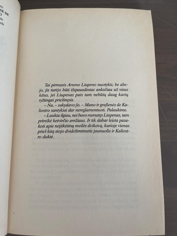 Grafienė de Kaliostro - Maurice Leblanc, knyga 3