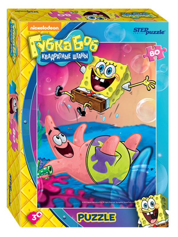 Dėlionė Puzzle 80 "Kempiniukas Plačiakelnis" /5/ 80 SpongeBob SquarePants - , stalo žaidimas
