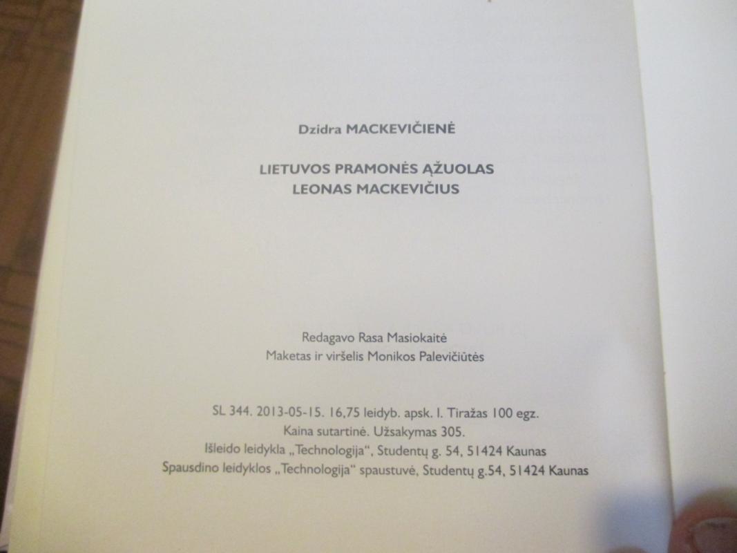 Lietuvos pramonės ąžuolas Leonas Mackevičius - Dzidra Mackevičienė, knyga 5