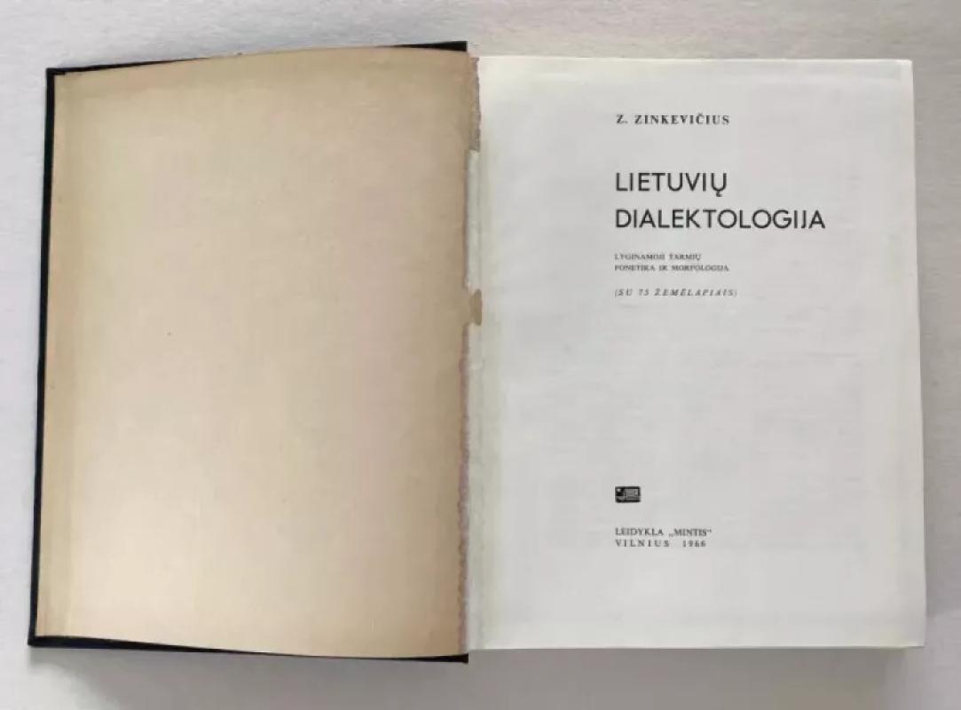 Lietuvių dialektologija - Zigmas Zinkevičius, knyga 3