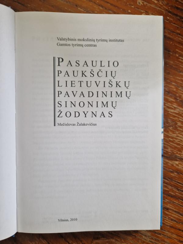 Pasaulio paukscių lietuviškų pavadinimų sinonimų žodynas - Mečislovas Žalakevičius, knyga 4