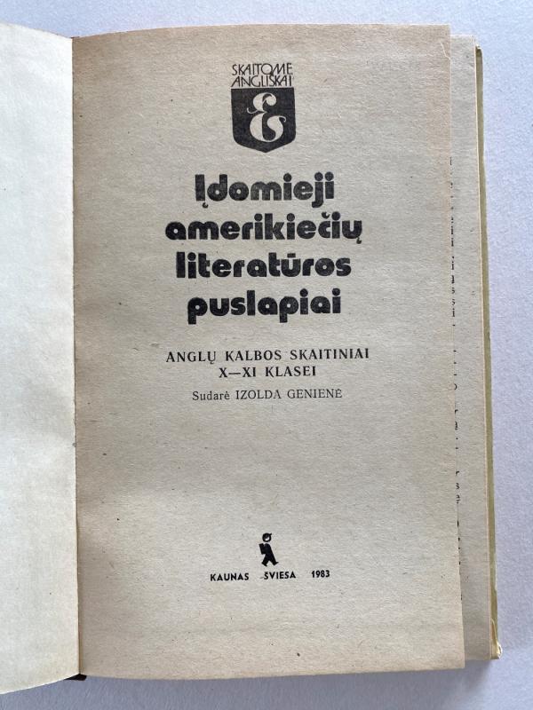 Įdomieji amerikiečių literatūros puslapiai - Izolda Genienė, knyga 3