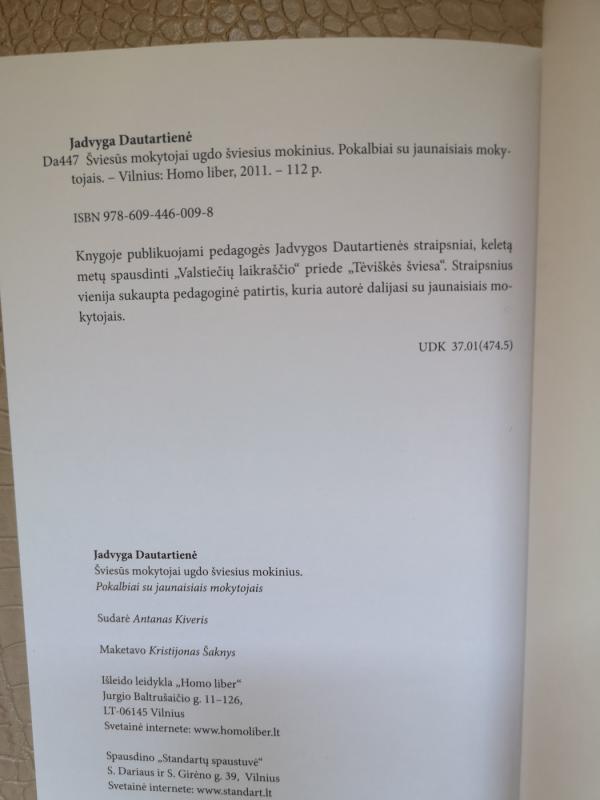 Šviesūs mokytojai ugdo šviesius mokinius - Jadvyga Dautartienė, knyga 4