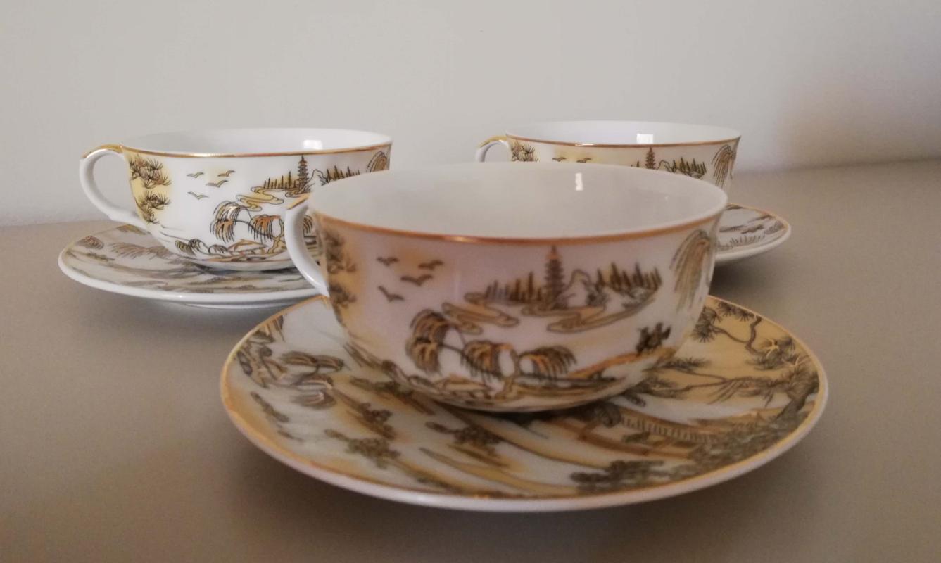 Elegantiški dekoruoti porcelianiniai puodeliai - , namai ir interjeras 2