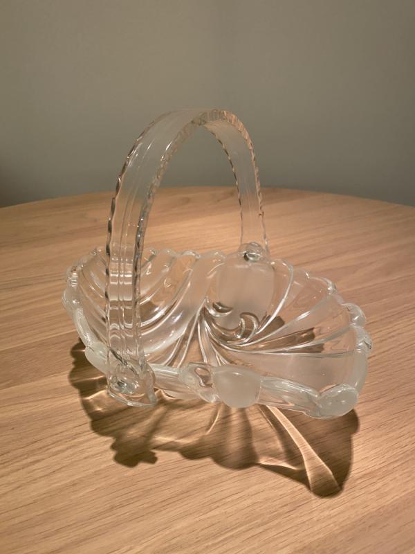 Stiklinė vazelė - krepšelis - , namai ir interjeras 2