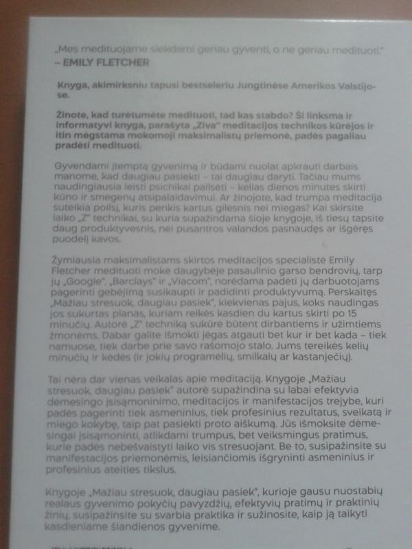 MAŽIAU STRESUOK, DAUGIAU PASIEK - Emily Fletcher, knyga 4