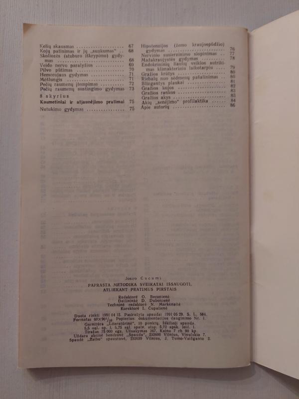 Paprasta metodika sveikatai išsaugoti atliekant pratimus pirštais - Josiro Cucumi, knyga 4
