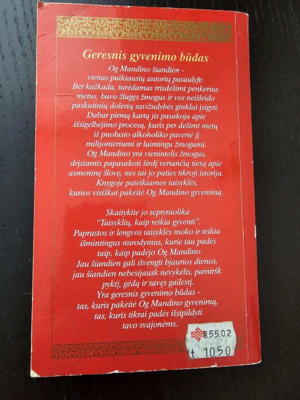 Geresnis gyvenimo būdas - Og Mandino, knyga 3