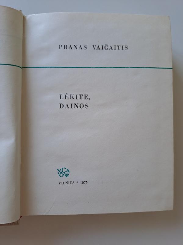 Lėkite, dainos - Pranas Vaičaitis, knyga 3