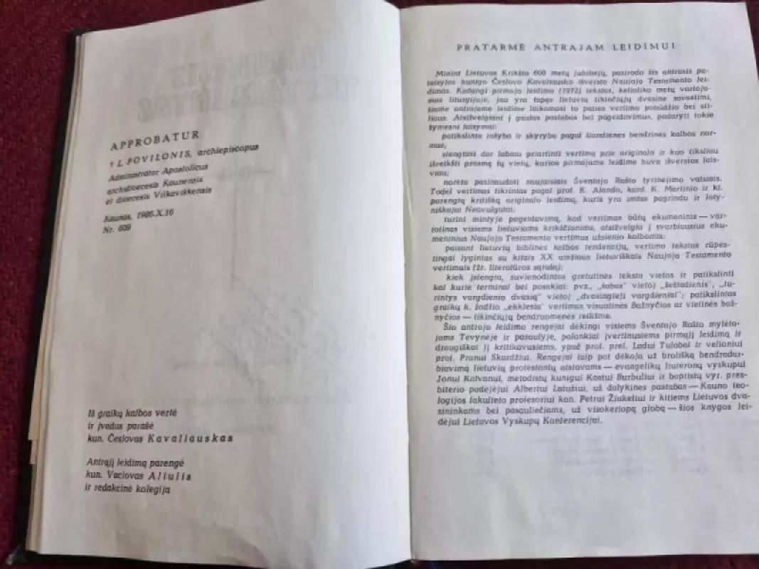 NAUJASIS TESTAMENTAS - Kun. Vaclovas Aliulis, knyga 4